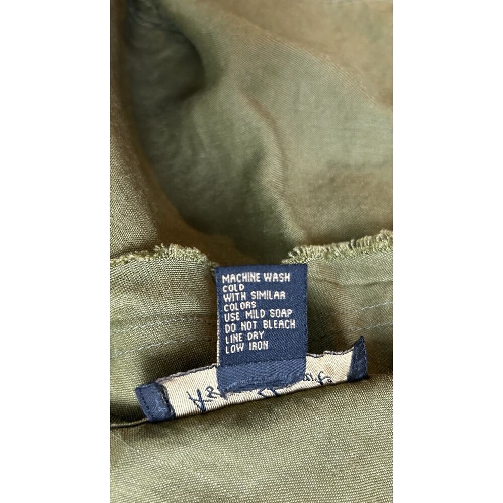 Ashley Stewart Boho Cottage Core Size 14 Lagenlook Layered Army Green Skirt - Picture 8 of 8